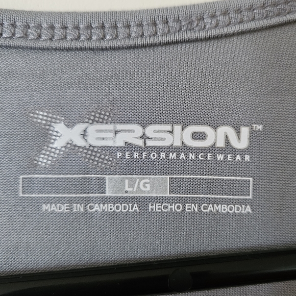 Xersion performance wear grey racerback tank top grey breathable Dri-More Large - Picture 7 of 7